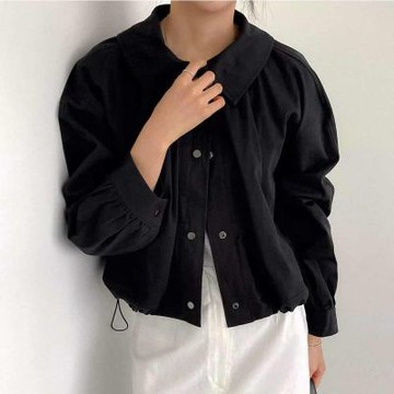 正韓外套 收腰短款外套STP1077-創翊韓都