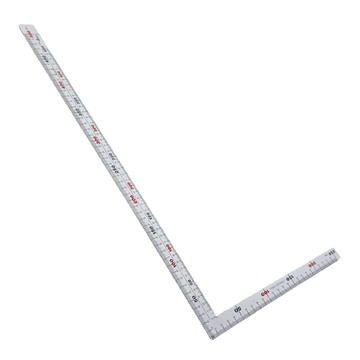 SHINWA 鶴龜 超耐磨抗刮白色角尺 寬版厚款 1尺6寸/50公分 鐵工角尺 木工角尺  1個