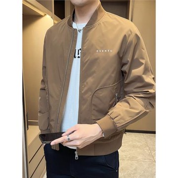 2024新款薄款棒球服男春秋款休閑夾克韓版修身時尚男裝簡約外套