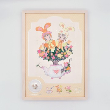 空想植物系列海報—雙子兔的盆栽樹 (ア〜ミ〜)