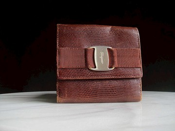 【老時光 OLD-TIME】早期二手包義大利Salvatore Ferragamo短皮夾