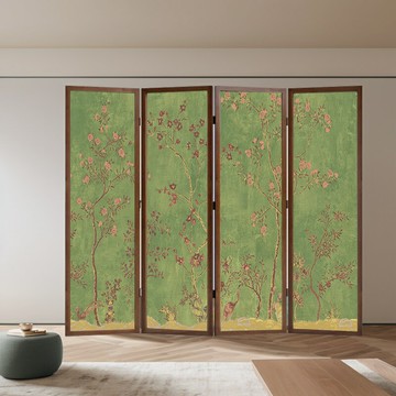 現代中式屏風隔斷客廳玄關臥室遮擋餐廳美式油畫花鳥/屏風/擋風屏/隔斷屏/遮擋屏/折疊屏/玄關屏風/客廳屏風
