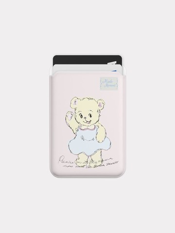 Adorable Bear Design MagSafe Card Slot Phone Case