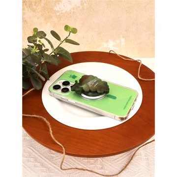 【海島熱戀】OuliOuli雙層IMD綠色透明磁吸手機殼情侶全包原創小眾風設計風藝術風高級感iphone17禮物ins風