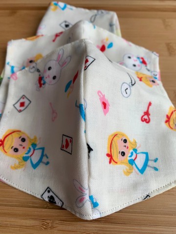 文青風環保進口透氣雙層紗兒童布口罩套 甜心女孩