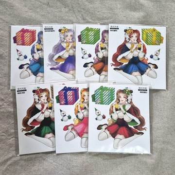 聖誕瑪麗 56 張 MIX 日記貼紙 女孩復古風 (honne market)