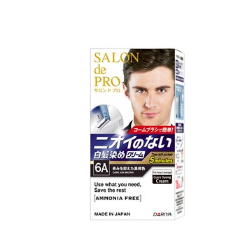 沙龍級男仕白髮專用快速染髮霜6A深灰褐