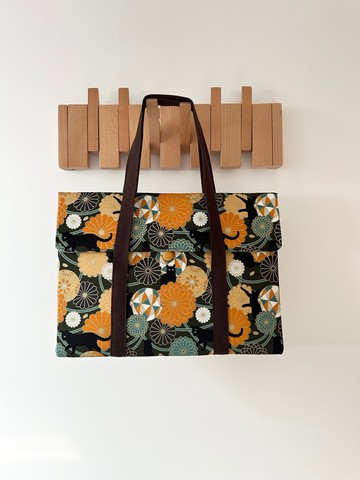 英國製作 和風古典黑貓 手挽筆電袋 多款尺寸選擇