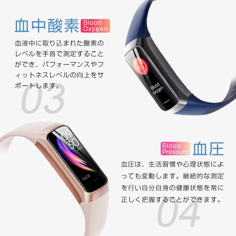 【即納】スマートウォッチ 選べる4カラー 24時間健康管理 血圧 心拍 歩数計 大画面液晶 防水 日本語説明書付 スポーツ カロリー