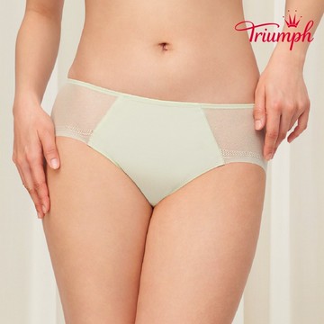 黛安芬-自在零著感系列經典款 中腰平口內褲 M-EL 復古綠｜87-2342 AE