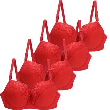 廠家直銷外貿文胸大碼文胸透氣蕾絲聚攏多件裝爆款跨境蕾絲內衣