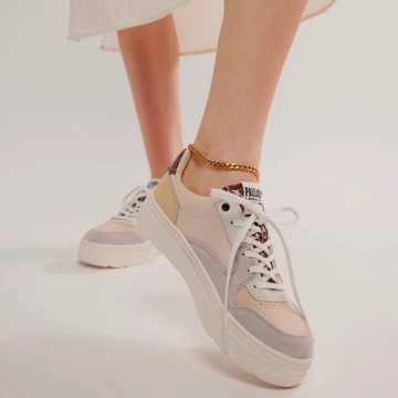 PALLADIUM PALLASPHALT 拼接彩色厚底帆布鞋 98874