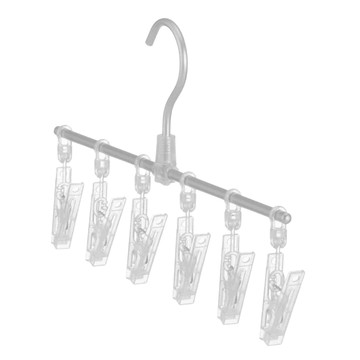 MUJI 無印良品 鋁製直線衣架 6夾  鋁 灰色  1個