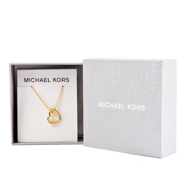 MICHAEL KORS 鏤空心結鎖骨鍊-金色