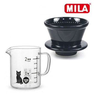MILA 陶瓷蛋糕濾杯組合(Kadou變色貓量杯350ml)