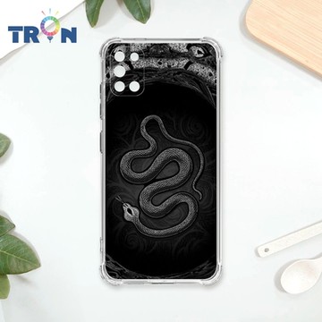 TRON 三星 A31 黑白蛇圖騰 四角防摔 軟殼 手機殼