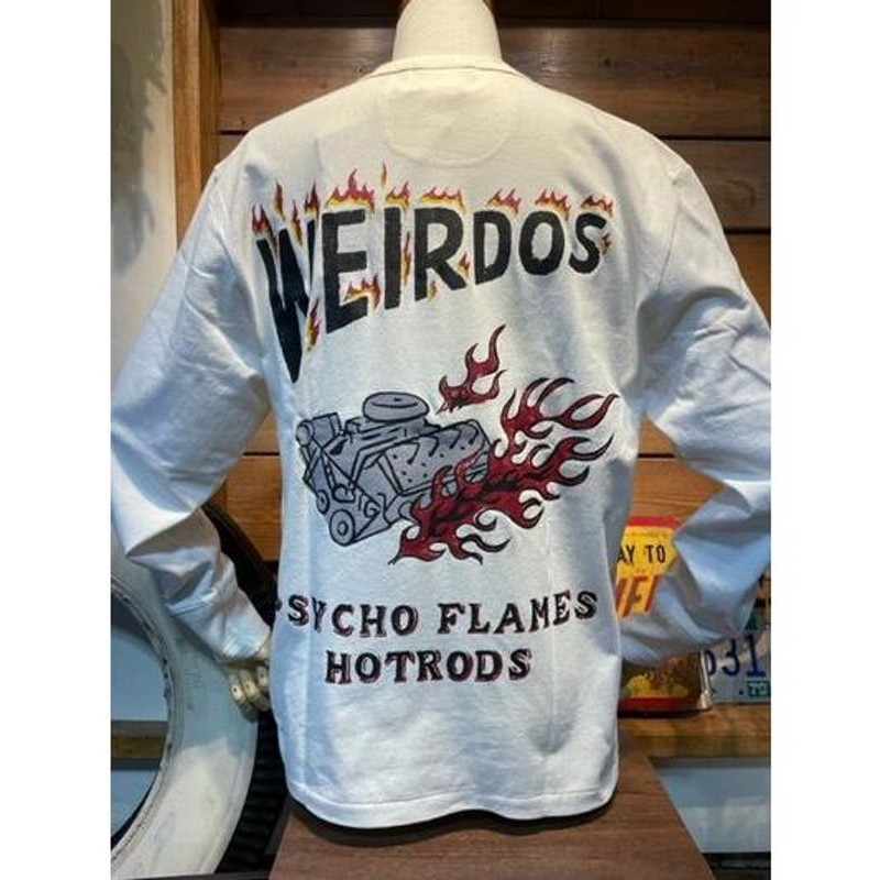 ウィアード/WEIRDO ロンT WRD-22-AW-17 PSYCHO FLAMES - L/S HENRY T