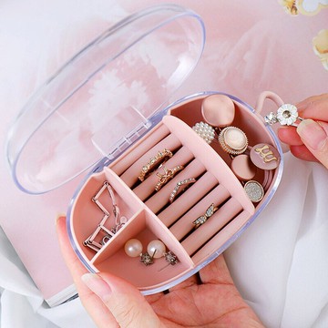 隨身便攜首飾盒小精致戒指耳釘耳環收納盒隨身旅行時尚首飾包