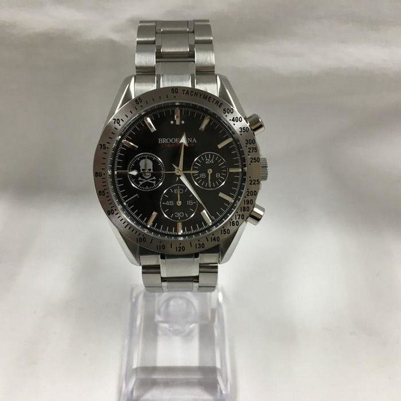 中古】BROOKIANA メンズ腕時計 スカル クロノグラフ クオーツ BA