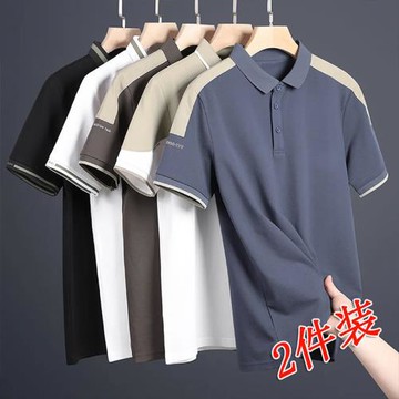 2024夏季冰爽透氣舒適休閑polo衫商務透氣T恤男士短袖純棉上衣服