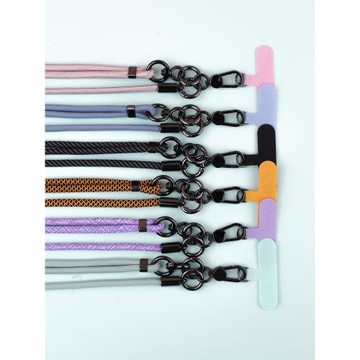 新品5.5MM斜跨手機掛繩可調節背帶電話掛繩160cm防丟掛脖繩帶夾片