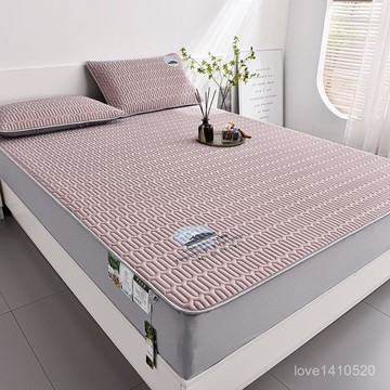 熱銷🔥涼感床包 床墊 冰絲床包 床包 裸睡床包 床單 夏天床包 A類泰國天然乳膠涼席高檔冰絲席夏季涼席三件套床笠款空調席