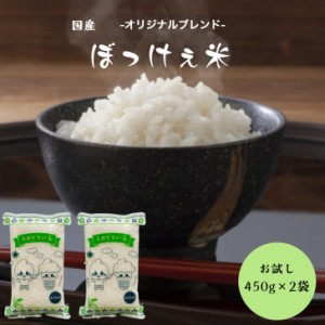 米 450g こめ お米 ポイント消化 お試し 送料無料 ブレンド ぼっけぇ米450ｇ(3合)×2袋 メール便