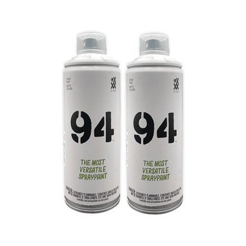 (2罐超值組)西班牙mtn蒙大拿-94速乾防水抗刮耐光霧面美術塗鴉噴漆400ml/罐-RV9010白色(低壓型創作塗漆,家居品改造噴膠,標誌看板著色)