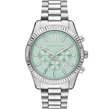 Michael Kors MK Lexington 都會三眼計時手錶 男錶 夏日煥新提案 送禮推薦-薄荷綠/44mm MK9264