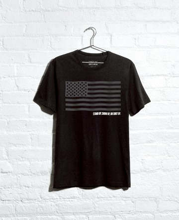 Kenneth Cole | Site Exclusive! Stand Up, Show Up, Or Shut Up T-Shirt in Black, Size: XS