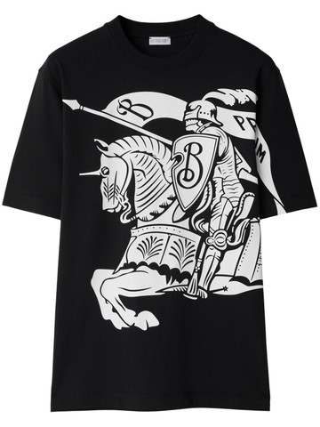 Burberry - Equestrian Knight-print cotton T-shirt - men - Cotton - XXXL - Black