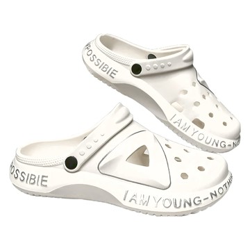 bebehome 5.0 踩屎感潮流兩用厚底涼拖鞋 EVA材質  白色  42-43