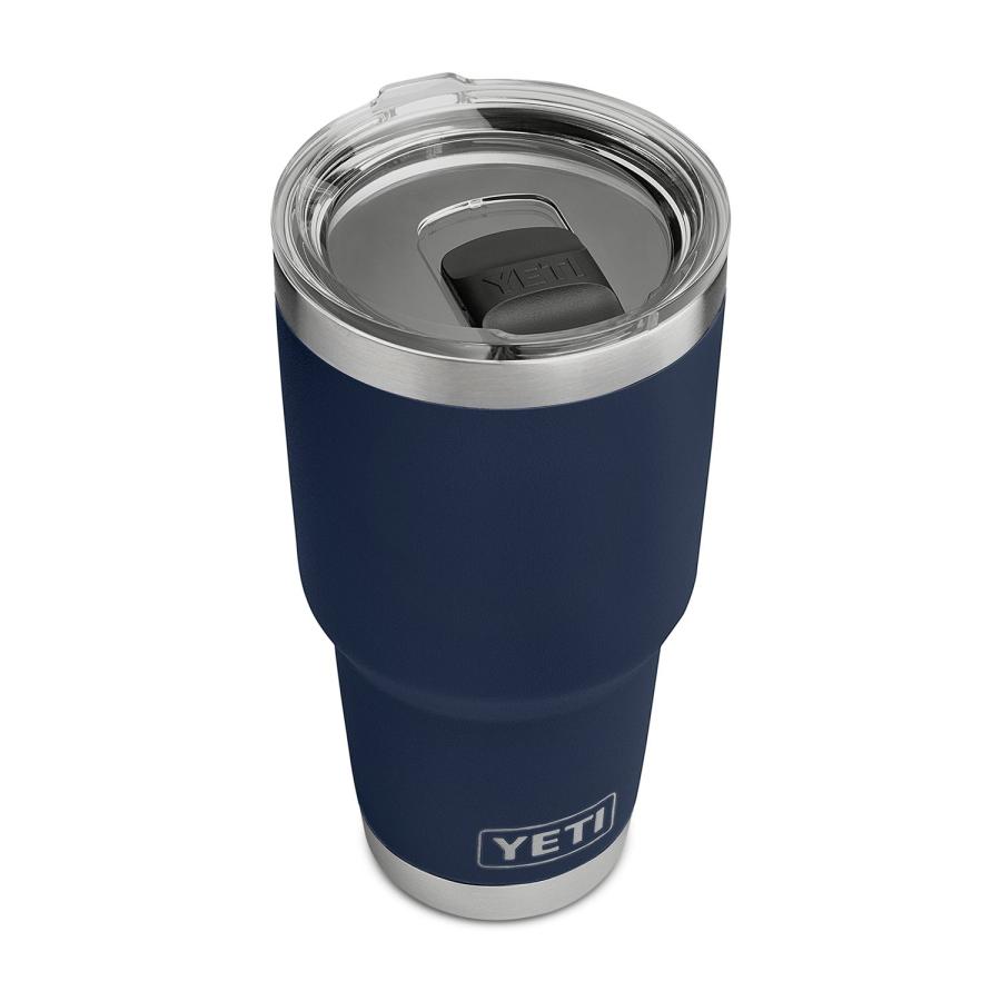 YETI Rambler 30オンス タンブラー マグスライダー蓋付き 真空断熱 ステンレス製、ネイビー