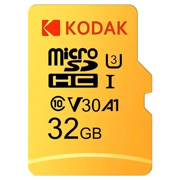 KODAK 柯達 MicroSD UHS-I U3/V30/A1 高速記憶卡 黃色  1個  32GB