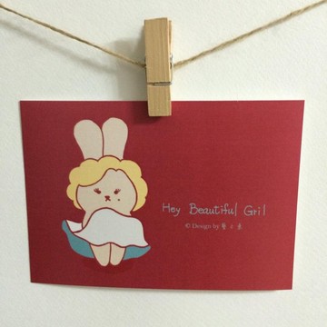 《藝之魚》Hey Beautiful Girl 卡片 明信片 --C0140