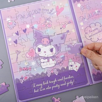 【臺灣-出貨】兒童玩具 卡通磁力拼圖 兒童磁力拚圖 5嵗新年禮物 庫洛米磁貼 美樂蒂玉桂狗-兒園磁性3-6嵗 OIRP