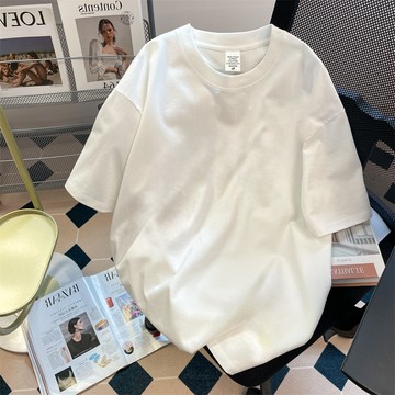 重磅螺紋素T 寬鬆衣服 短袖衣服 衣服 T恤 短T 素T 寬鬆短袖 短袖T恤 落肩短T