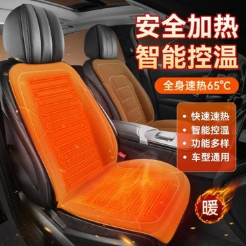 冬季毛絨坐墊電加熱座墊加熱汽車坐墊點煙器接口保暖坐墊12V24V