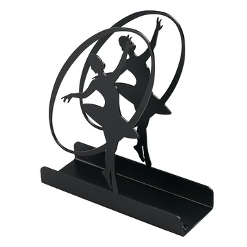 OPUS 東齊金工 歐式鐵藝芭蕾信件架 桌面展示 書信收納  經典黑  1個