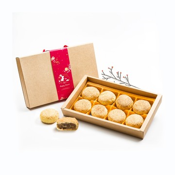 樂活e棧 -滷香月餅禮盒8入x1盒(全素 月餅 滷味燒 傳統 中秋)