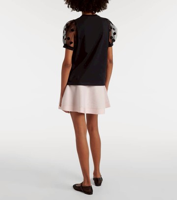 Nina Ricci Polka dot tulle and jersey T-shirt