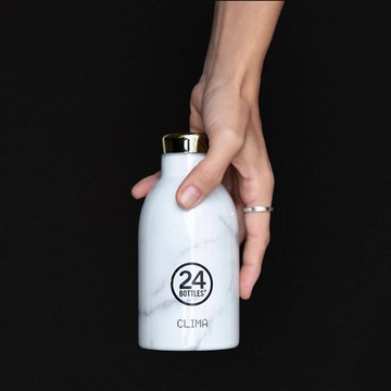 義大利 24Bottles 不鏽鋼雙層保溫瓶 330ml 義大利大理石