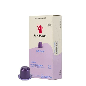 HAUSBRANDT Decaffeinated 低咖啡因膠囊咖啡50g(10入/盒 適用於Nespresso膠囊咖啡機)