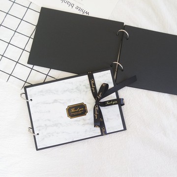 現貨 / A5 質感大理石手工書 黑色 X 活頁式回憶相本