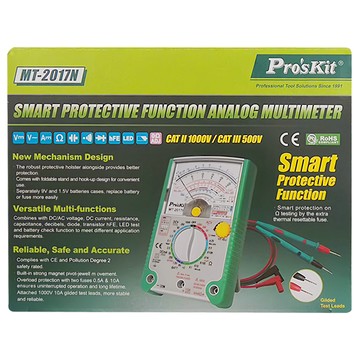 Pro'sKit 寶工 26檔指針型防誤測三用電錶 MT-2017N 171 x 108 x 37mm  1個