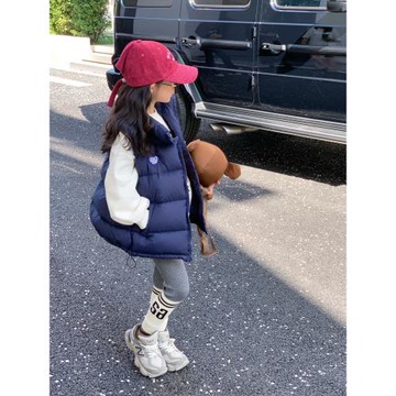 女童小眾馬甲外穿2026秋冬新款兒童棉服外套休閑百搭保暖背心冬款
