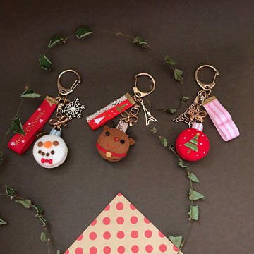 聖誕系列馬卡龍 吊飾 不織布甜點 禮物 Pinkoi 設計購物網站 Line購物