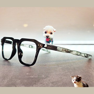 帥鏡_鼻樑上的毛孩工藝 (把寵物毛髮 溶入手工眼鏡) 款式多色