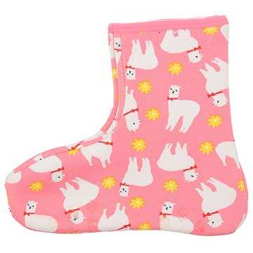 日本 Poka 保暖襪-粉底羊駝 草泥馬 短襪 裏起毛 襪套 室內拖鞋 防滑鞋底 襪子 地板襪 柔軟保暖＊夏日微風＊