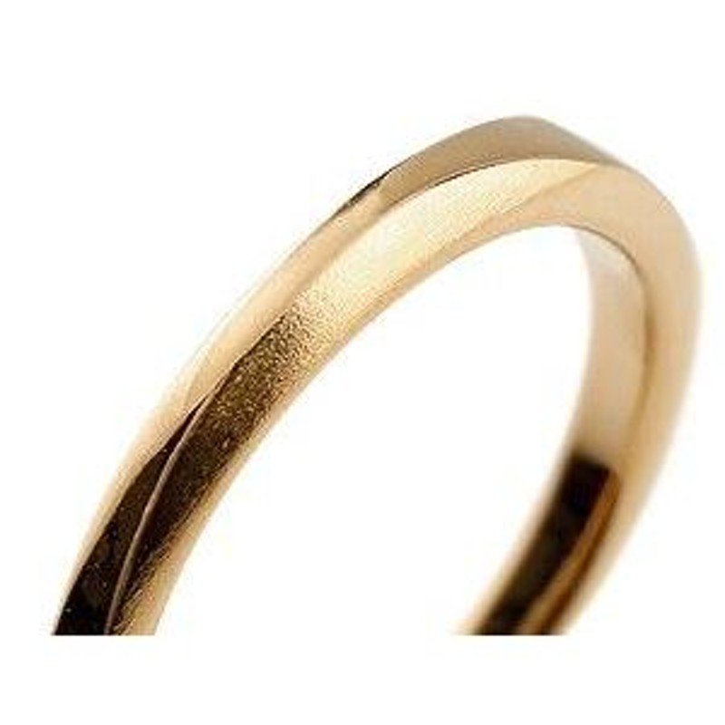 結婚指輪 ペアリング ペア マリッジリング 地金リング ピンクゴールドk18 18金 シンプル つや消し スイートペアリィー カップル 送料無料  セール SALE | LINEショッピング